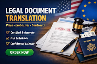 translate legal documents for visa, embassy, and contracts