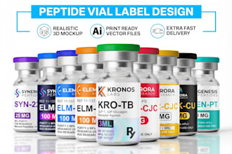do product label design, peptide vial label, peptide sarms supplement label