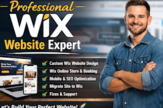 build modern wix website, wix website redesign, business website or landingpage