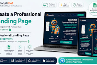 professional responsive landing page in arabic and english