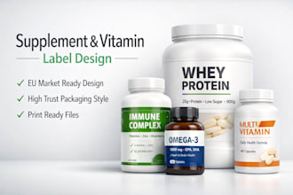 design supplement label and packaging for amazon vitamin brands