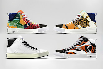 make a custom shoe sneakers footwear design for manufacture