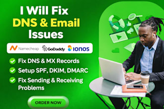 fix domain dns mx records email issues on namecheap, cloudflare, ionos godadaddy