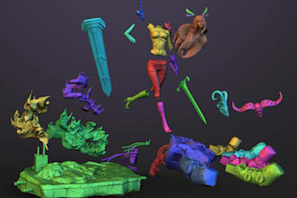 sculpt anime action figure 3d miniature resin 3d printable stl model