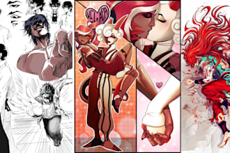draw comic book illustration anime manga webtoon comic book artist manga panel