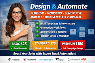 design flodesk moosend sendpulse mailjet omnisend cleverreach email automation