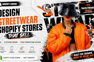 design your clothing brand website, streetwear y2k website and y2k shopify store