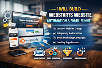 build webstarts website integrately email marketing campaign landing page
