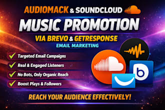 do audiomack soundcloud music promotion via brevo getresponse email marketing