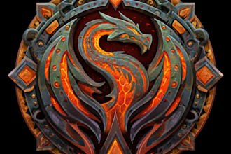 design an animated fantasy, rpg, mmorpg, sci fi game logo