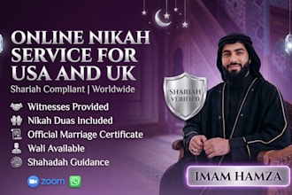 perform online nikah for UK and USA muslim couples, muslim wedding