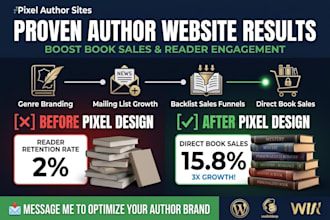 design a professional author website or book landing page to boost sales