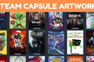 design high converting steam capsule art,game cover and steam store page artwork