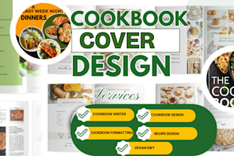 design and write cookbook recipe book book cover design cookbook layout design