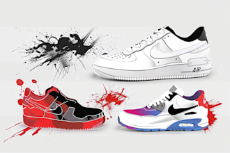 create shoe footwear or sneaker freestyle brand design