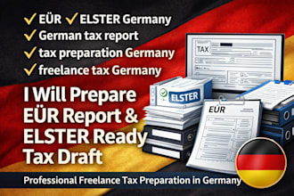 prepare eÜr report and tax draft, germany elster ready documents
