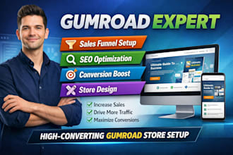 gumroad specialist sales funnel setup store design SEO conversion optimization