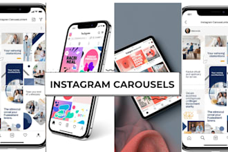 design amazing instagram and linkedin carousel post