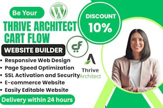 build a responsive high converting SEO wordpress website using thrive architect