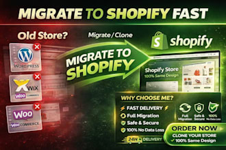 revamp clone wordpress ecwid woocommerce wix to shopify without data loss