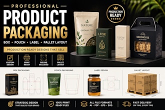 design professional product packaging, box and pallet layout