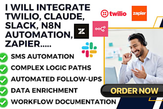 integrate twilio claude slack n8n automation zapier form zendesk googlesheet