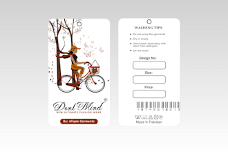 design professional clothing hang tags and labels for your brand