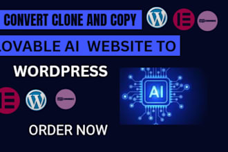 convert lovable ai to wordpress using elementor, clone or redesign your website