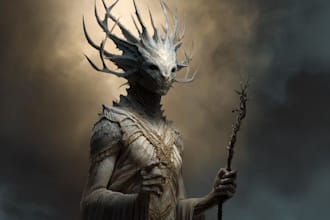 illustrate scary monsters and dark fantasy creatures