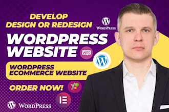 design and develop wordpress ecommerce website and woocommerce online store