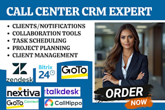 do call center crm zendesk bitrix24 nextiva talkdesk callhippo goto connect CRM
