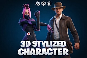 design stylized 3d character realistic 3d game character for unity unreal engine
