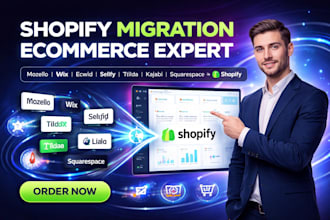 migrate mozello ecwid sellfy ucraft tilda kajabi squarespace to shopify store