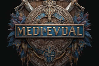 make original medieval, fantasy, rpg, mmorpg game logo title