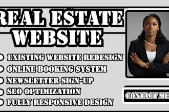 real estate website design, property listing website, real estate agent website