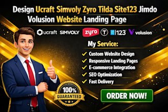 design ucraft simvoly zyro tilda site123 jimdo volusion website landing page