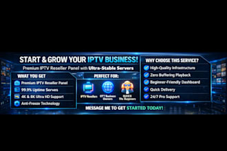 provide premium unlimited reseller panel and support, strong 8k, trex, dream 4k