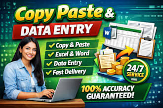 do copy paste data entry and typing and web research fast