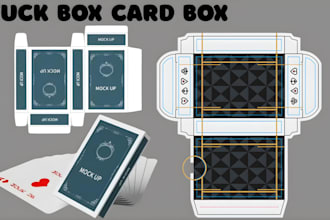 do luxury card game package box pokemon tuck box oracle uno deck card boc mockup
