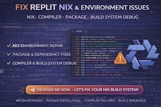 fix replit nix error rebuild nix environment complier and package issues