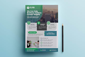 design a custom professional business promotional flyer for marketing
