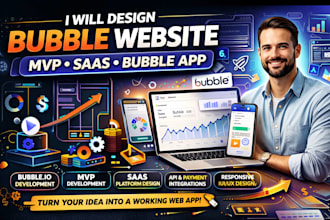 design bubble website bubble mvp saas bubble app developer