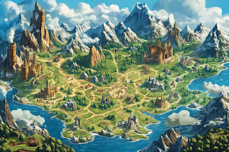 do custom vector map illustration