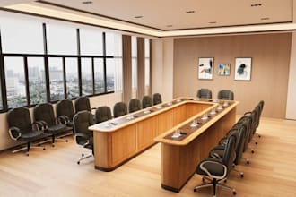 3dcgi conference room interior,rooftop design,plan layout,home office render,skp