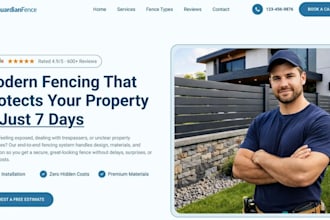 build a professional fence company website that generates leads