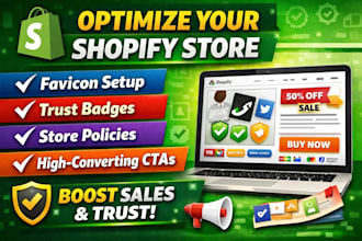 optimize your shopify store with a favicon, trust badge