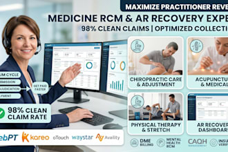 provide expert billing and rcm for physical therapy, chiropractic, acupuncture