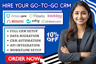 integrate flowlu octopuspro redmine niftycrm backlog clinked flowable automation