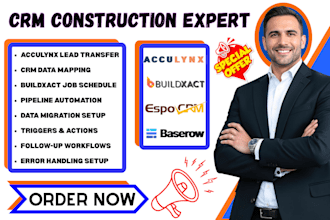 automate acculynx lead transfer buildxact job data espocrm zapier integration
