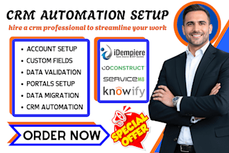 invoice setup idempiere crm hive coconstruct job scheduling knowify servicem8